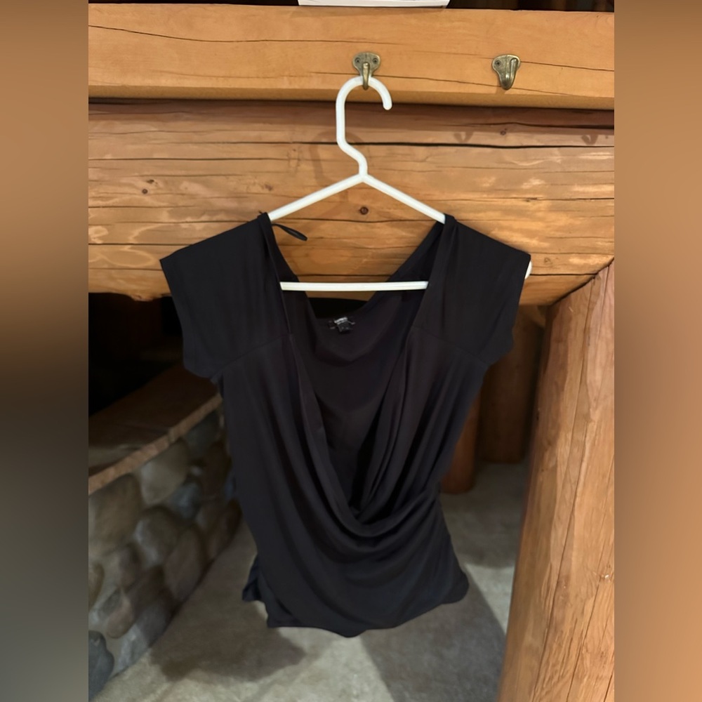 Express Body Contour Drape Neck Top - Size M